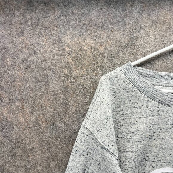 Calvin Klein Jeans Sweatshirt Womens Small Gray Logo Crewneck Pullover Fleece - Picture 7 of 10